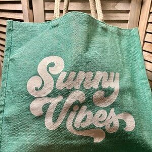 Sunny Vibes Green Tote Bag